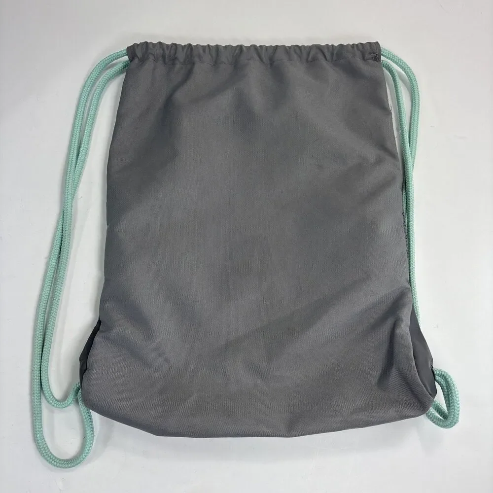 Adidas Drawstring Cinch Bag Backpack Sack Gray Green Adidas